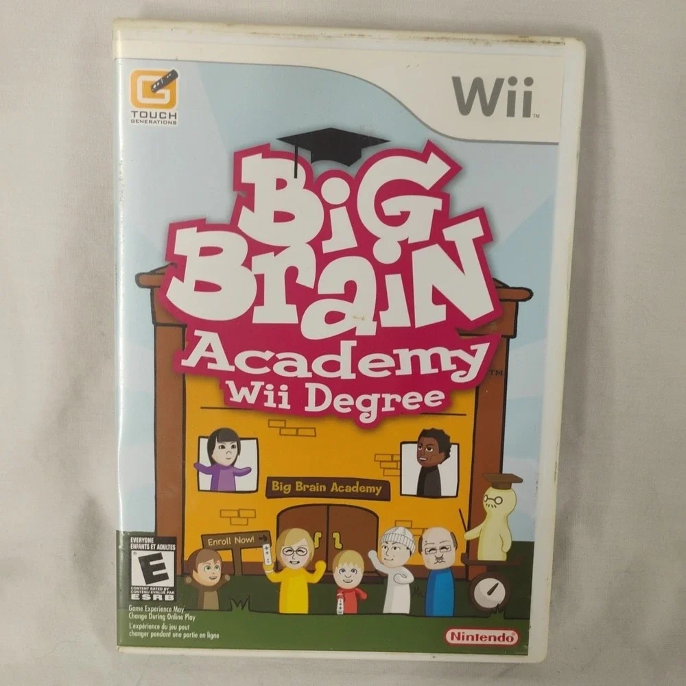 Big Brain Academy Nintendo Wii 2007 w/case NO booklet Tested Working